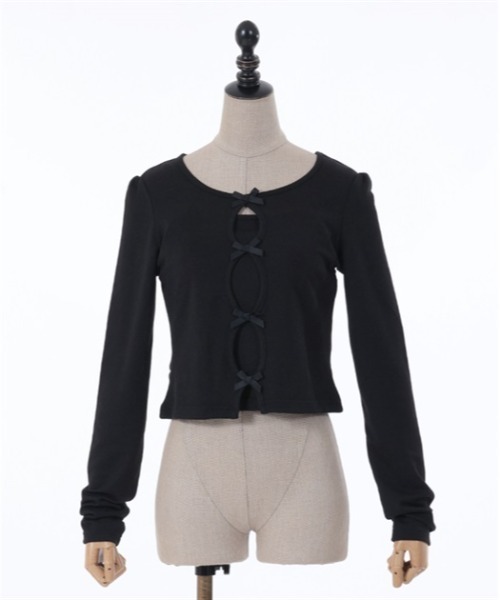axes femme POETIQUE（アクシーズファムポエティック）の「リボントップスキャミセット（Tシャツ/カットソー・レディース・ピンク/サックスブルー/ブラック・MEDIUM）」の15枚目の写真