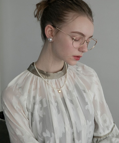 BONLECILL noir（ボンルシールノワール）の「【BONLECILL noir】ハートモチーフパールネックレス（ネックレス・レディース・シルバー/ゴールド・FREE）」の10枚目の写真