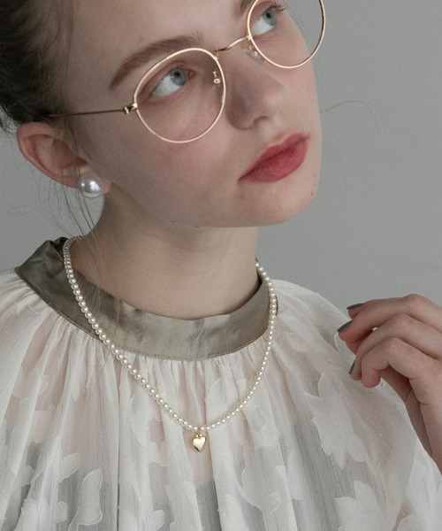 BONLECILL noir（ボンルシールノワール）の「【BONLECILL noir】ハートモチーフパールネックレス（ネックレス・レディース・シルバー/ゴールド・FREE）」の12枚目の写真