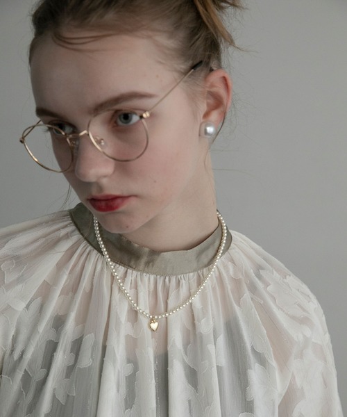 BONLECILL noir（ボンルシールノワール）の「【BONLECILL noir】ハートモチーフパールネックレス（ネックレス・レディース・シルバー/ゴールド・FREE）」の16枚目の写真