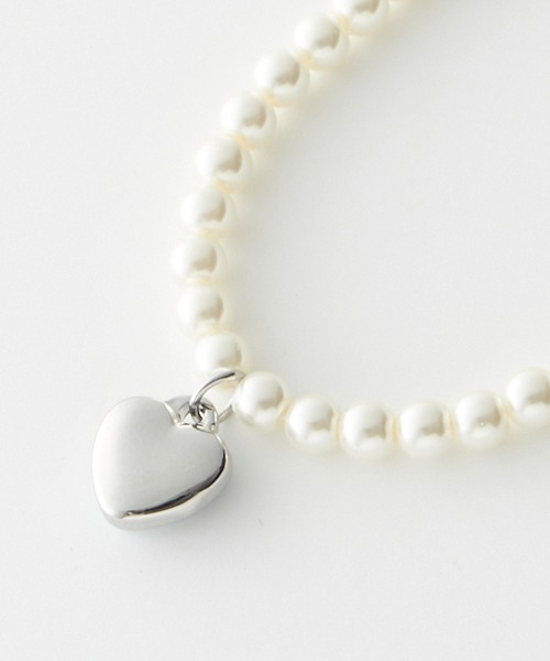 BONLECILL noir（ボンルシールノワール）の「【BONLECILL noir】ハートモチーフパールネックレス（ネックレス・レディース・シルバー/ゴールド・FREE）」の20枚目の写真