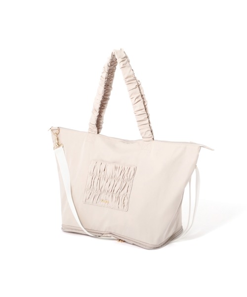 Francfranc（フランフラン）の「クラシックフラワー 2WAYキャリーオントート ライトピンク　撥水加工 旅行 トラベル 拡張 軽量（トートバッグ・レディース・ライトピンク・FREE）」の2枚目の写真