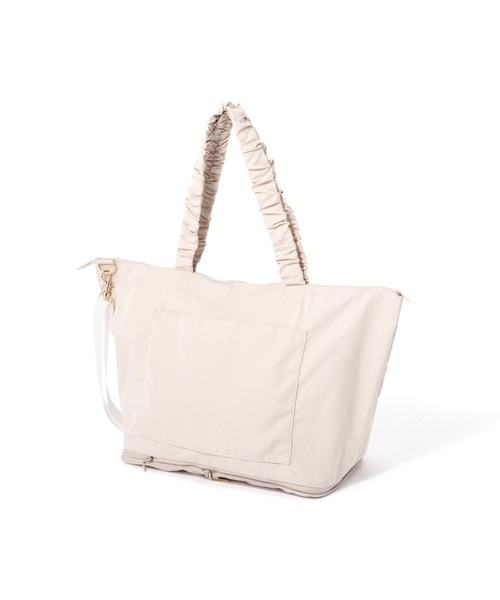 Francfranc（フランフラン）の「クラシックフラワー 2WAYキャリーオントート ライトピンク　撥水加工 旅行 トラベル 拡張 軽量（トートバッグ・レディース・ライトピンク・FREE）」の3枚目の写真