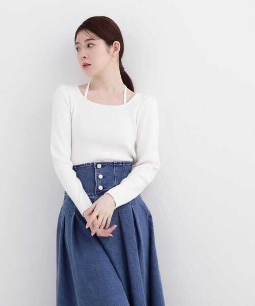 PROPORTION BODY DRESSING（プロポーションボディドレッシング）の「４ｗａｙラリエットニット / 1214170306（ニット/セーター・レディース・ホワイト系その他/ブラック/ブルー・FREE）」の22枚目の写真