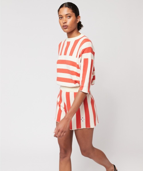 BOBO CHOSES(ボボショーズ)の「Striped knitted short(その他パンツ・レディース・バーガンディー・S/XS)」の3枚目の写真