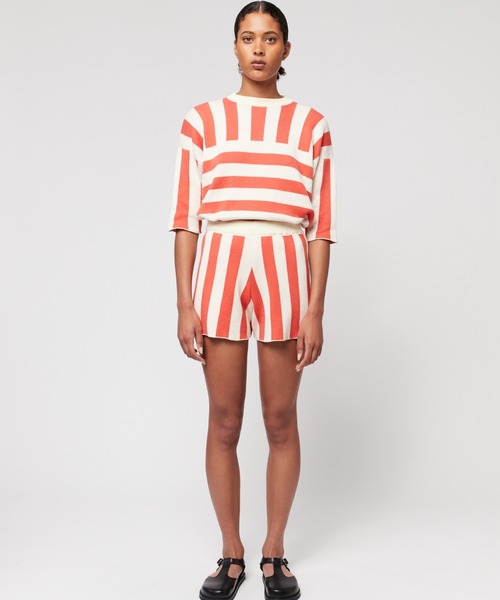 BOBO CHOSES(ボボショーズ)の「Striped knitted short(その他パンツ・レディース・バーガンディー・S/XS)」の4枚目の写真