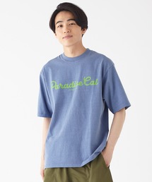 ピグメント蛍光プリント半袖T