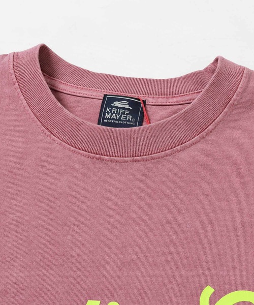 KRIFF MAYER（クリフメイヤー）の「ピグメント蛍光プリント半袖T（Tシャツ/カットソー・メンズ・オフホワイト/チャコール/ネイビー/レッド・MEDIUM/LARGE/X-LARGE）」の14枚目の写真