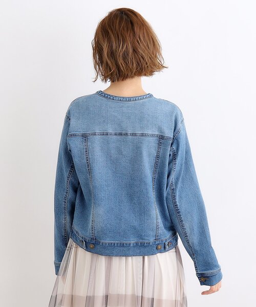 grove(グローブ)の「◆ノーカラーデニムジャケット(デニムジャケット・レディース・ブルー系その他/ブルー/ネイビー・02/03/01/04/05)」の19枚目の写真