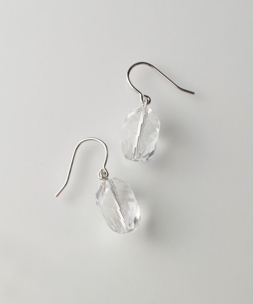 anq.(アンク)の「「anq.」ロッククリスタルクォーツツイストカット ピアス(ピアス(両耳用)・レディース・クリア・ONE SIZE)」の3枚目の写真