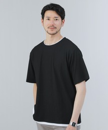 Buyer's Select/針抜きフェイクレイヤード半袖カットソー