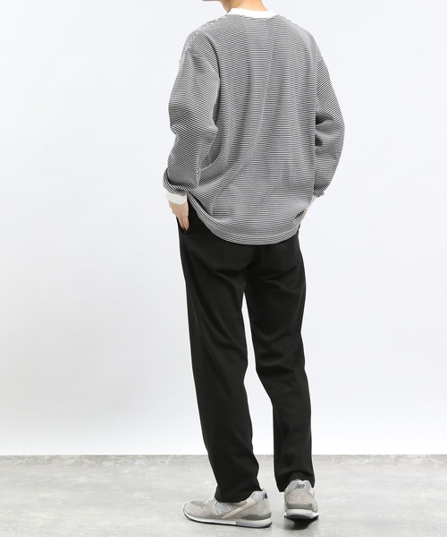 GLOBAL WORK Smile Seed Store（グローバルワーク スマイルシードストア）の「速乾ワッフルTシャツ長袖/991881（Tシャツ/カットソー・メンズ・ブラック/グレイッシュベージュ/オフホワイト/グレー・LARGE/SMALL/X-LARGE/MEDIUM）」の6枚目の写真