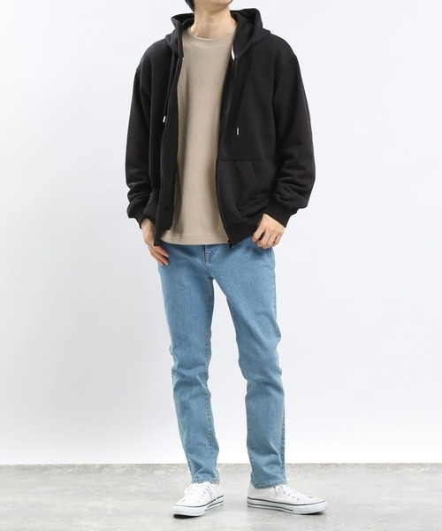 GLOBAL WORK Smile Seed Store（グローバルワーク スマイルシードストア）の「速乾ワッフルTシャツ長袖/991881（Tシャツ/カットソー・メンズ・ブラック/グレイッシュベージュ/オフホワイト/グレー・LARGE/SMALL/X-LARGE/MEDIUM）」の13枚目の写真