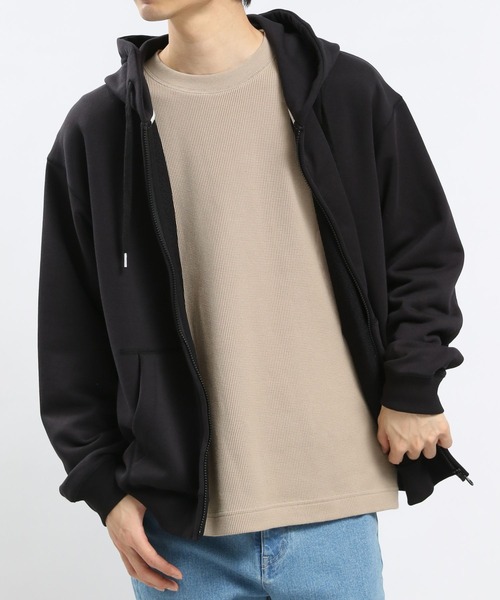 GLOBAL WORK Smile Seed Store（グローバルワーク スマイルシードストア）の「速乾ワッフルTシャツ長袖/991881（Tシャツ/カットソー・メンズ・ブラック/グレイッシュベージュ/オフホワイト/グレー・LARGE/SMALL/X-LARGE/MEDIUM）」の14枚目の写真