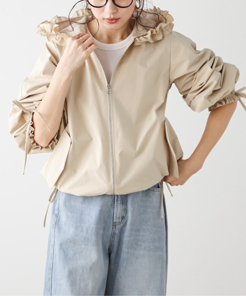 AMELY(エミリー)の「リボンマウンテンパーカー(マウンテンパーカー・レディース・ベージュ/グレー/ブラック・フリー)」の19枚目の写真