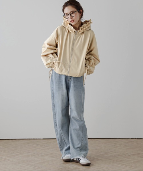 AMELY(エミリー)の「リボンマウンテンパーカー(マウンテンパーカー・レディース・ベージュ/グレー/ブラック・フリー)」の13枚目の写真