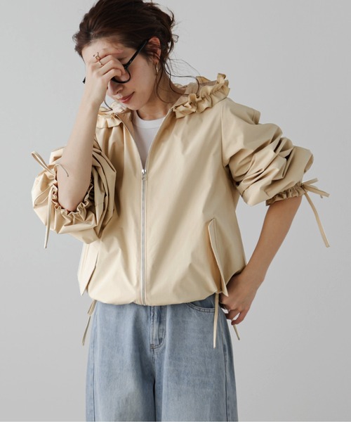 AMELY(エミリー)の「リボンマウンテンパーカー(マウンテンパーカー・レディース・ベージュ/グレー/ブラック・フリー)」の14枚目の写真
