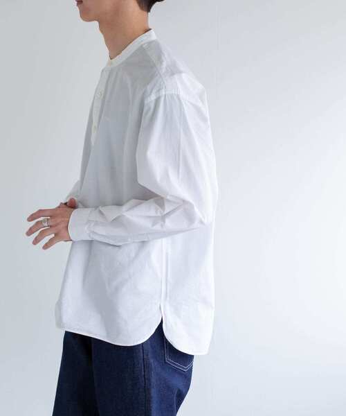 FORK&SPOON（フォークアンドスプーン）の「FORK&SPOON　コットンスラブロングスリーブシャツ（シャツ/ブラウス・メンズ・ストライプ/ホワイト・4/5）」の5枚目の写真