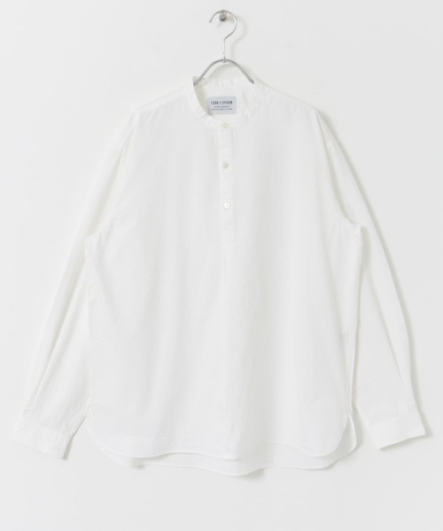 FORK&SPOON（フォークアンドスプーン）の「FORK&SPOON　コットンスラブロングスリーブシャツ（シャツ/ブラウス・メンズ・ストライプ/ホワイト・4/5）」の9枚目の写真