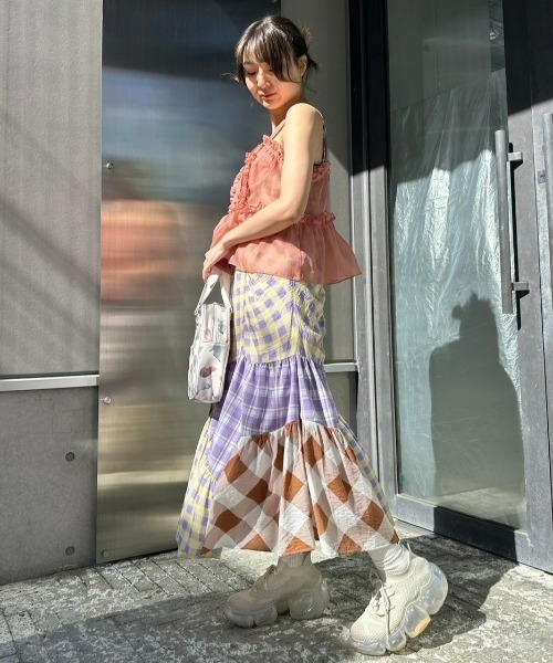 Candy Stripper（キャンディストリッパー）の「SEE THROUGH ビスチェ（キャミソール・レディース・ミント/オフホワイト/ブラック/スモークピンク・2）」の15枚目の写真