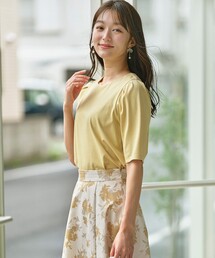 any SiS（エニィスィス）の「【UVカット・接触冷感・撥水・汗ジミ防止】プレーティングジャージー タックスリーブ カットソー（Tシャツ/カットソー）」