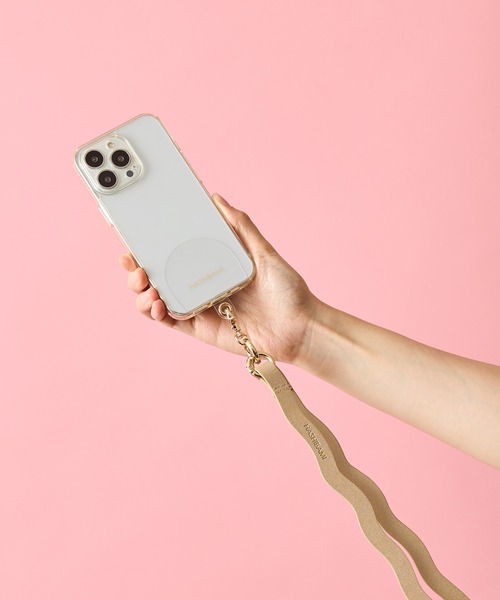 HASHIBAMI（ハシバミ）の「【HASHIBAMI】ウネウネ スマホレザーストラップ（スマホグッズ・レディース・パープル/ライトグリーン系/シルバー/ライトオレンジ系/ブラック/ゴールド/グレイッシュベージュ・FREE）」の7枚目の写真