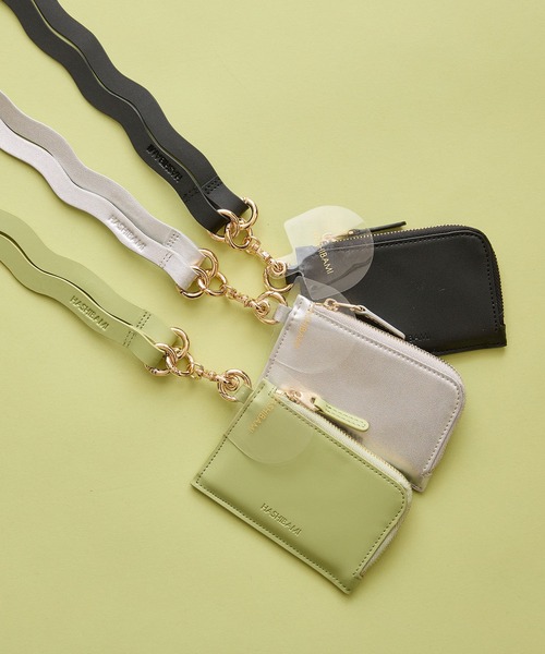 HASHIBAMI（ハシバミ）の「【HASHIBAMI】ウネウネ スマホレザーストラップ（スマホグッズ・レディース・パープル/ライトグリーン系/シルバー/ライトオレンジ系/ブラック/ゴールド/グレイッシュベージュ・FREE）」の13枚目の写真