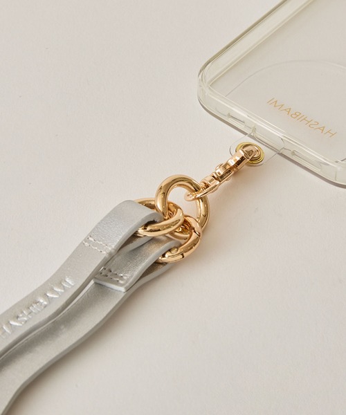 HASHIBAMI（ハシバミ）の「【HASHIBAMI】ウネウネ スマホレザーストラップ（スマホグッズ・レディース・パープル/ライトグリーン系/シルバー/ライトオレンジ系/ブラック/ゴールド/グレイッシュベージュ・FREE）」の14枚目の写真