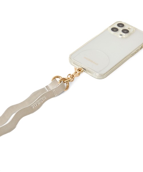 HASHIBAMI（ハシバミ）の「【HASHIBAMI】ウネウネ スマホレザーストラップ（スマホグッズ・レディース・パープル/ライトグリーン系/シルバー/ライトオレンジ系/ブラック/ゴールド/グレイッシュベージュ・FREE）」の18枚目の写真