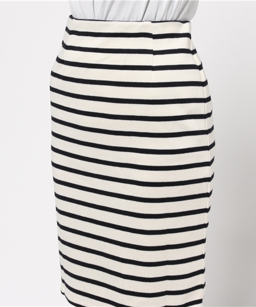 earth music&ecology（アースミュージックアンドエコロジー）の「ボーダータイトスカート（スカート・レディース・ワインレッド/アイボリー/ネイビー/グリーン・MEDIUM/LARGE）」の8枚目の写真