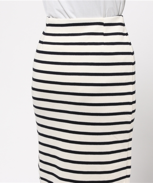 earth music&ecology（アースミュージックアンドエコロジー）の「ボーダータイトスカート（スカート・レディース・ワインレッド/アイボリー/ネイビー/グリーン・MEDIUM/LARGE）」の9枚目の写真