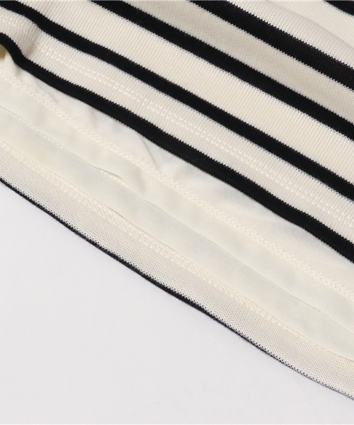 earth music&ecology（アースミュージックアンドエコロジー）の「ボーダータイトスカート（スカート・レディース・ワインレッド/アイボリー/ネイビー/グリーン・MEDIUM/LARGE）」の13枚目の写真