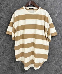 オーバーサイズ ワイドボーダーT