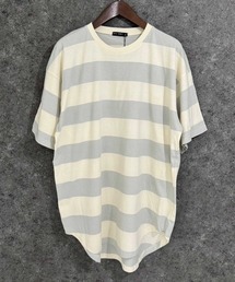 オーバーサイズ ワイドボーダーT
