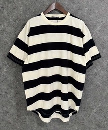 オーバーサイズ ワイドボーダーT