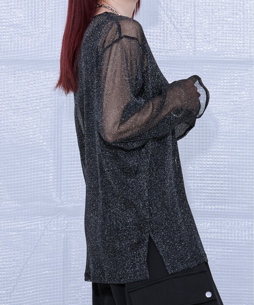 Ellno Loset(エルノロゼット)の「ラメシアープルオーバー(Tシャツ/カットソー・メンズ・ブルーグレー/ブラック・SMALL/MEDIUM/LARGE)」の8枚目の写真