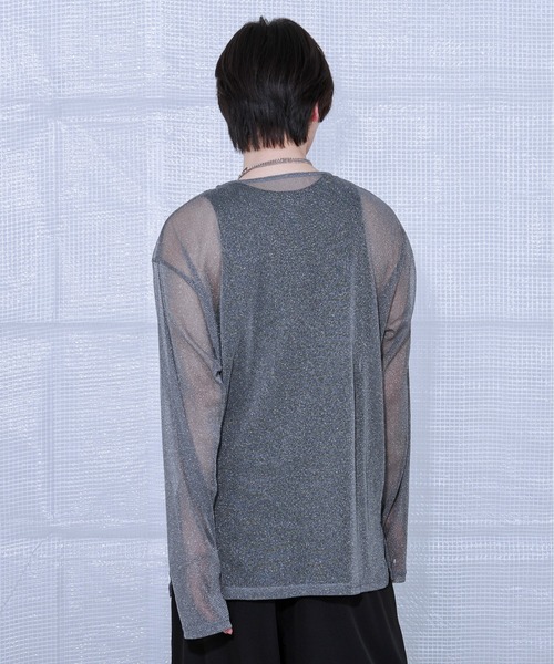Ellno Loset(エルノロゼット)の「ラメシアープルオーバー(Tシャツ/カットソー・メンズ・ブルーグレー/ブラック・SMALL/MEDIUM/LARGE)」の17枚目の写真