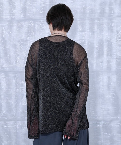 Ellno Loset(エルノロゼット)の「ラメシアープルオーバー(Tシャツ/カットソー・メンズ・ブルーグレー/ブラック・SMALL/MEDIUM/LARGE)」の11枚目の写真