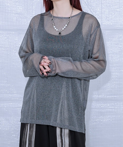 Ellno Loset(エルノロゼット)の「ラメシアープルオーバー(Tシャツ/カットソー・メンズ・ブルーグレー/ブラック・SMALL/MEDIUM/LARGE)」の22枚目の写真