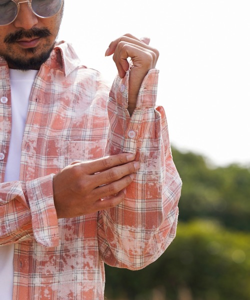 タイダイチェックロングシャツ（シャツ/ブラウス）｜adamsJUGGLER（アダムスジャグラー）