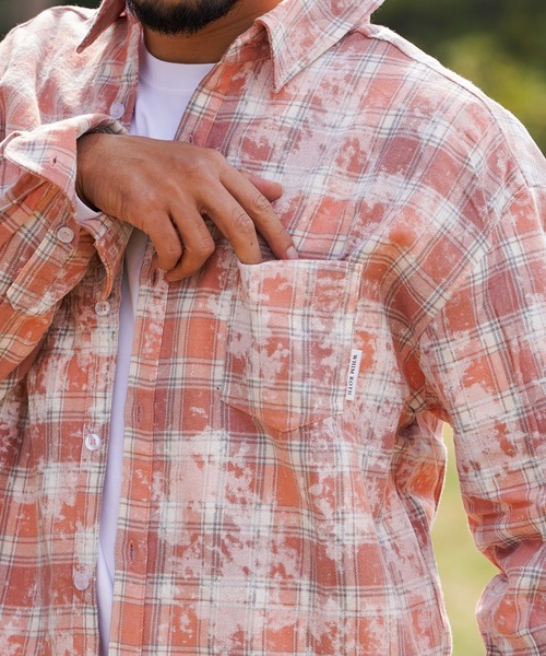 タイダイチェックロングシャツ（シャツ/ブラウス）｜adamsJUGGLER（アダムスジャグラー）