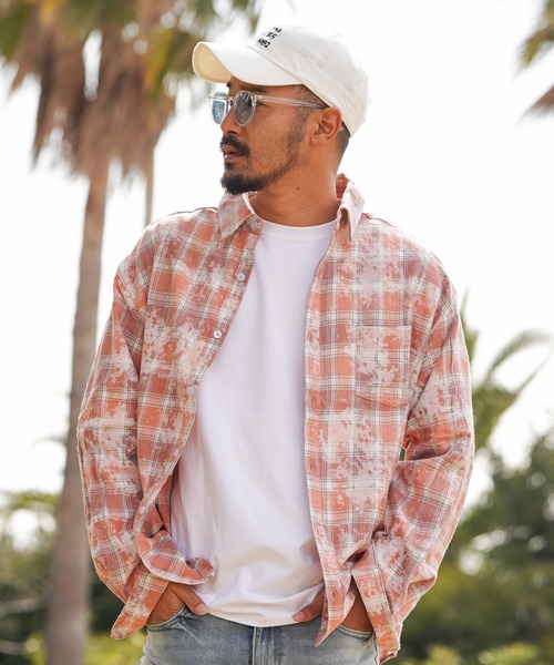 タイダイチェックロングシャツ（シャツ/ブラウス）｜adamsJUGGLER（アダムスジャグラー）