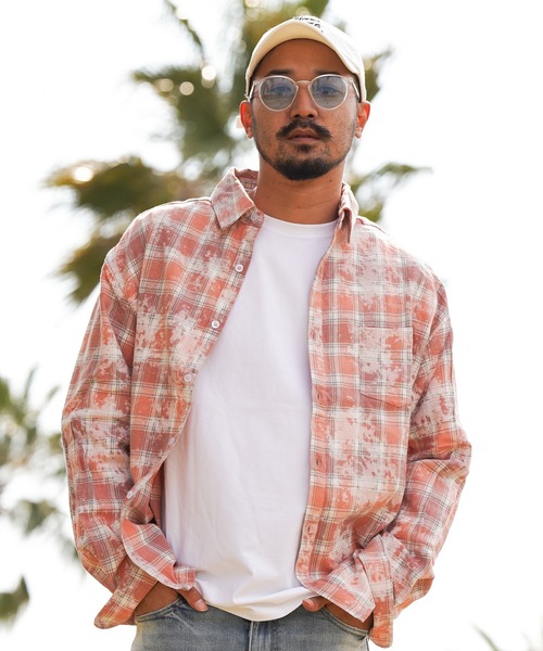 タイダイチェックロングシャツ（シャツ/ブラウス）｜adamsJUGGLER（アダムスジャグラー）