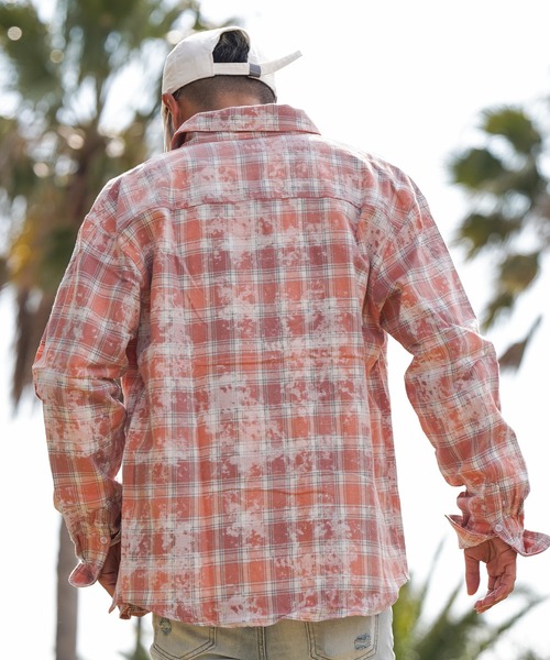 タイダイチェックロングシャツ（シャツ/ブラウス）｜adamsJUGGLER（アダムスジャグラー）