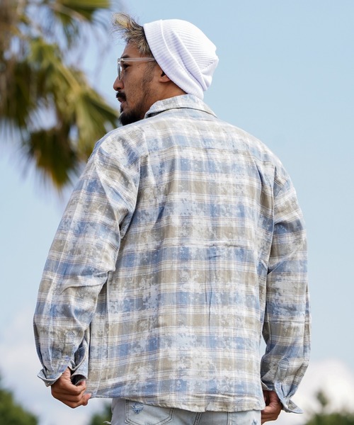 タイダイチェックロングシャツ（シャツ/ブラウス）｜adamsJUGGLER（アダムスジャグラー）