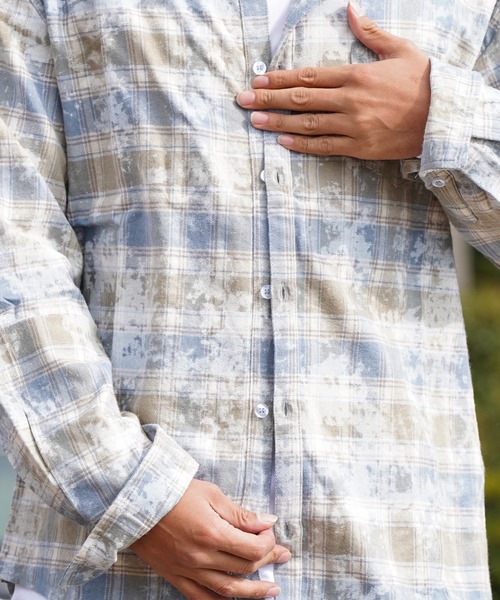 タイダイチェックロングシャツ（シャツ/ブラウス）｜adamsJUGGLER（アダムスジャグラー）