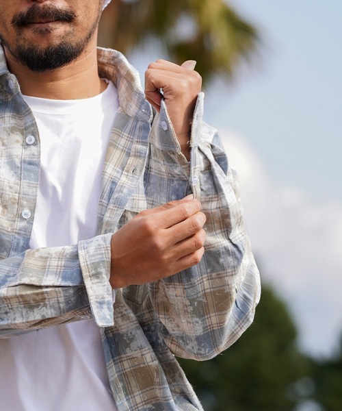 タイダイチェックロングシャツ（シャツ/ブラウス）｜adamsJUGGLER（アダムスジャグラー）