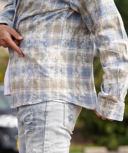 タイダイチェックロングシャツ（シャツ/ブラウス）｜adamsJUGGLER（アダムスジャグラー）