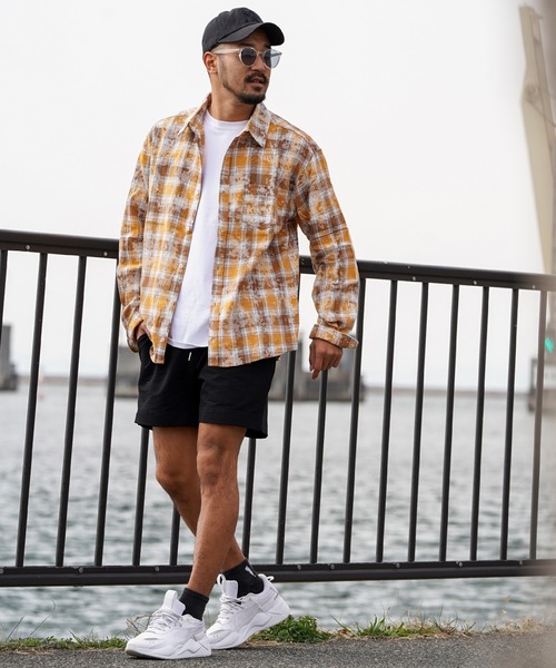 タイダイチェックロングシャツ（シャツ/ブラウス）｜adamsJUGGLER（アダムスジャグラー）