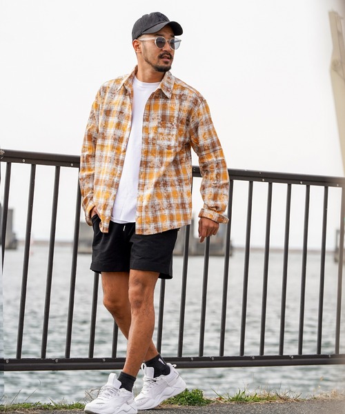 タイダイチェックロングシャツ（シャツ/ブラウス）｜adamsJUGGLER（アダムスジャグラー）